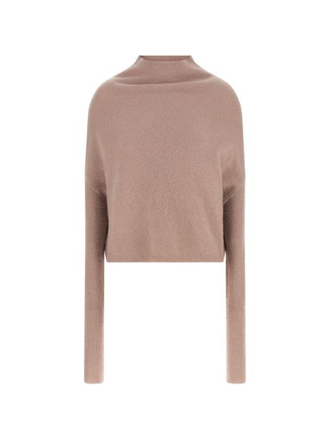 Rick Owens Tower LS Crater high-neck sweater