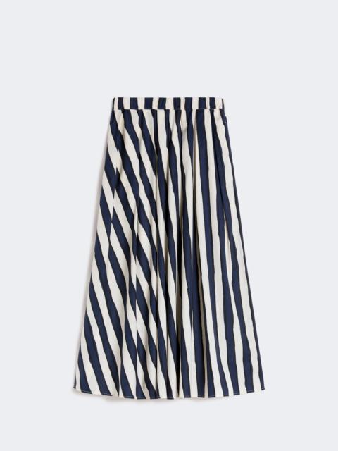 WEEKEND Max Mara Printed poplin pleated skirt - NAVY