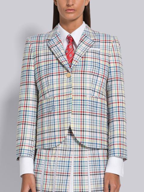 Thom Browne Gingham Plain Weave High Armhole Sport Coat