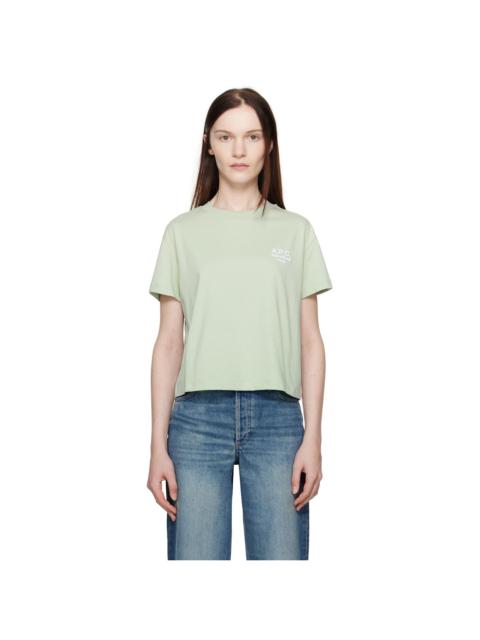 A.P.C. Green Boxy 'Rue Madame' T-shirt