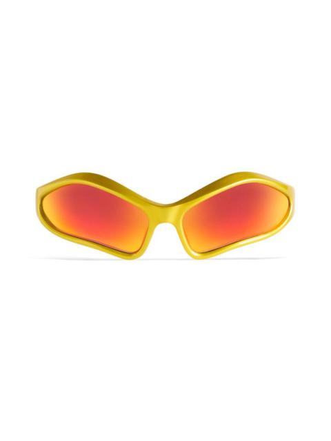 BALENCIAGA Fennec Oval Sunglasses  in Yellow