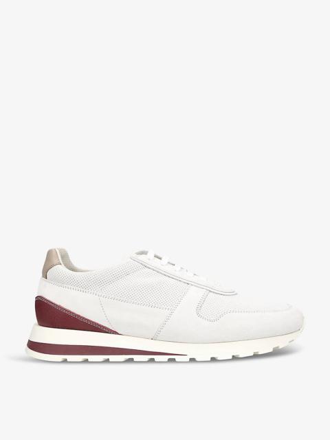 Runner suede low-top trainers