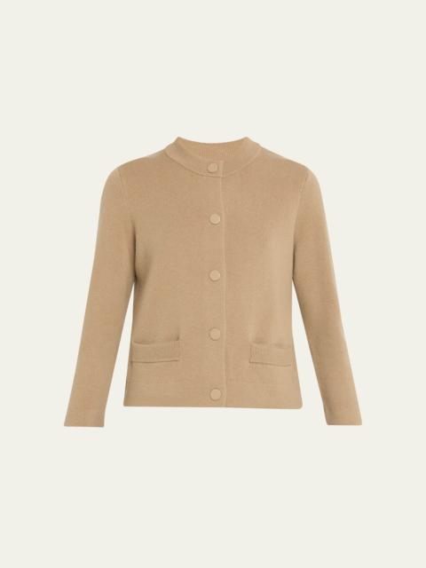 Vince Wool and Cashmere Shrunken Snap Cardigan