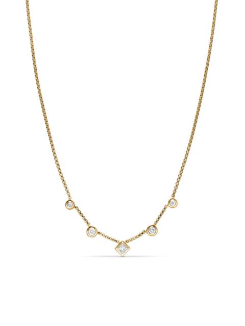 DAVID YURMAN Women's Petite Modern Renaissance Station Chain Necklace in 18K Yellow Gold with Diamonds, 3.4MM - D