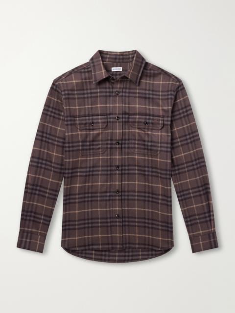 Burberry Checked Wool-Twill Flannel Shirt