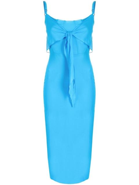 PATOU tie-detail midi dress