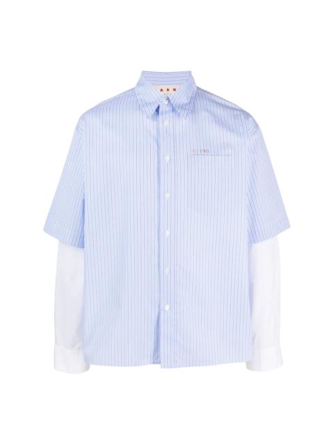 striped short-sleeve shirt