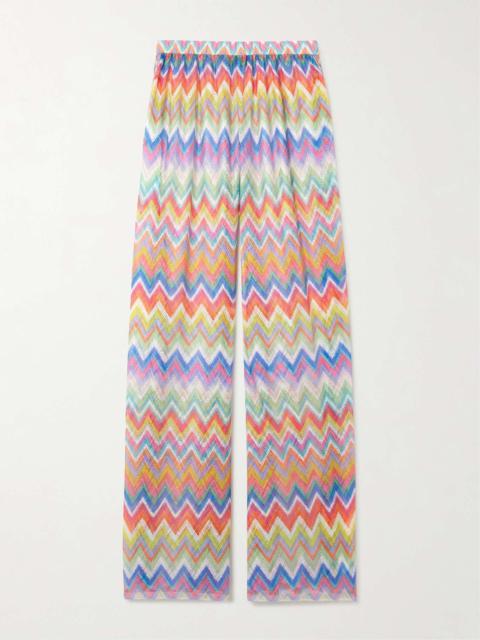 Missoni Striped crochet-knit wide-leg pants