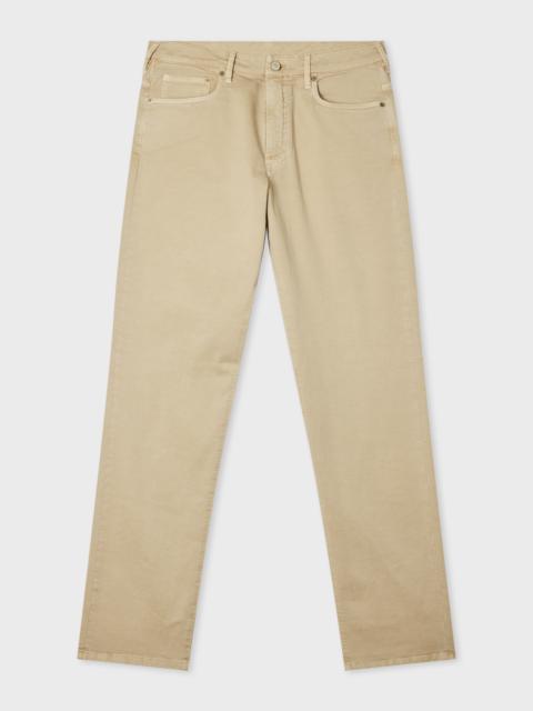 Paul Smith Relaxed Tapered-Fit Beige Cotton-Twill Trousers