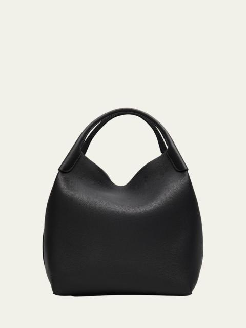 Loro Piana Large Bale Fine-Grain Leather Bag