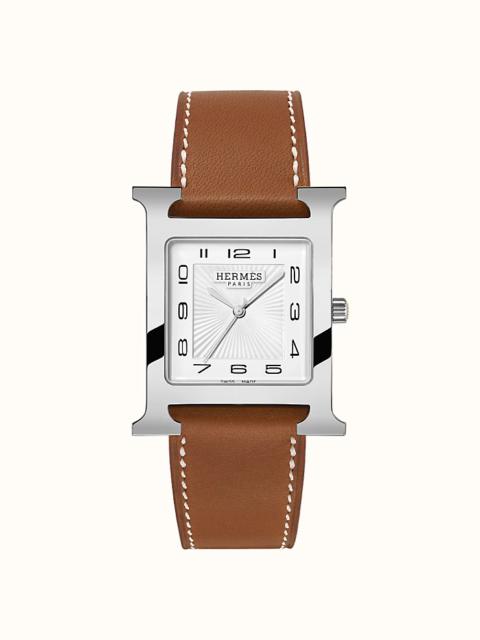 Hermès Heure H watch, 30.5 x 30.5 mm
