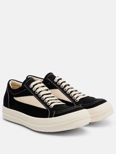 Rick Owens Vintage suede-trimmed canvas sneakers
