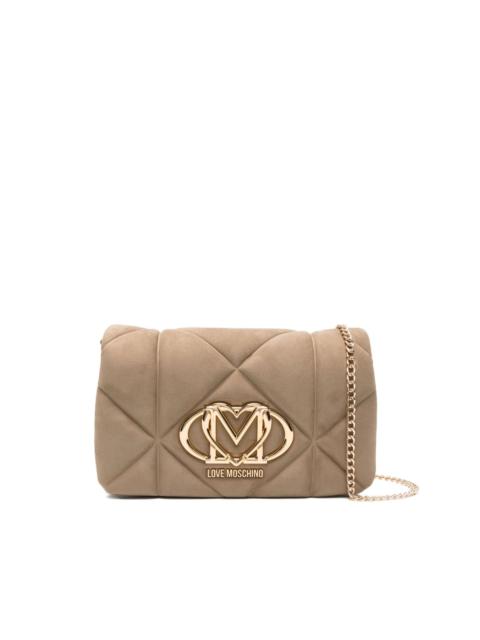 Moschino quilted-effect logo-plaque cross body bag