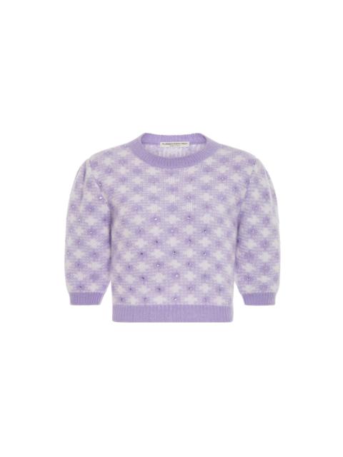 VICHY KNITTED JUMPER WITH HOTFIX