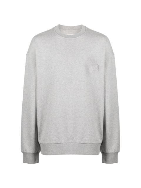 logo-embossed cotton sweatshirt