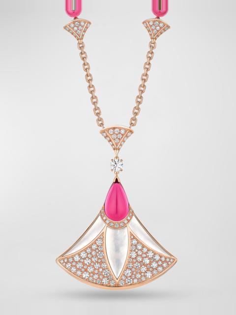 Divas' Dream 18K Rose Gold Necklace with Large Pendant
