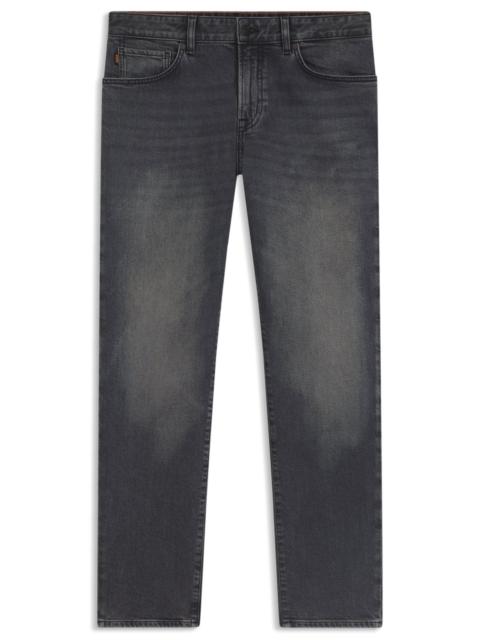 BOSS MAINE REGULAR-FIT JEANS IN GREY COMFORT-STRETCH DENIM