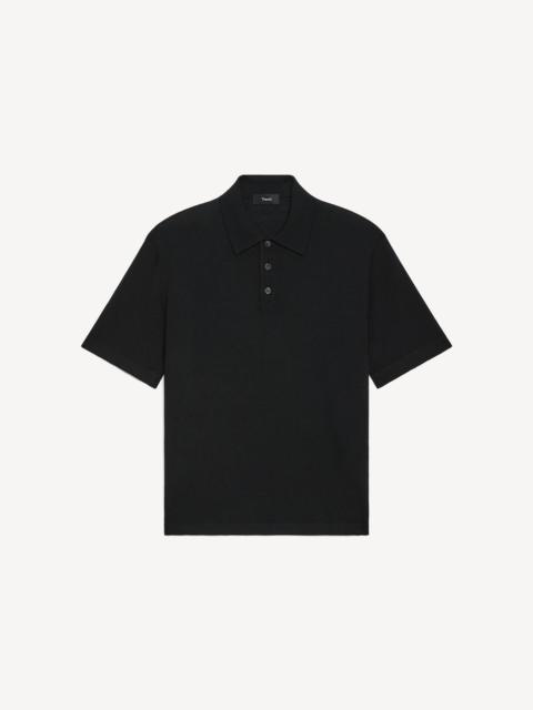 Theory Relaxed Polo Shirt in Regal Wool