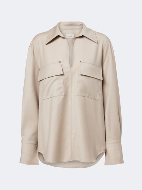 AGNONA Embellished wool shirt