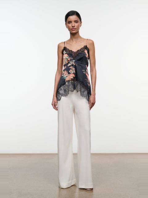 STAUD STAUD LINA SILK TOP TAPESTRY NOIR