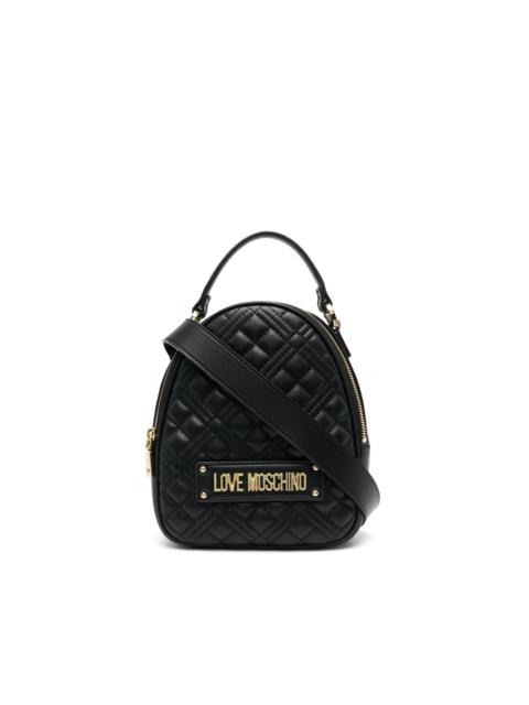 Moschino quilted logo-plaque backpack