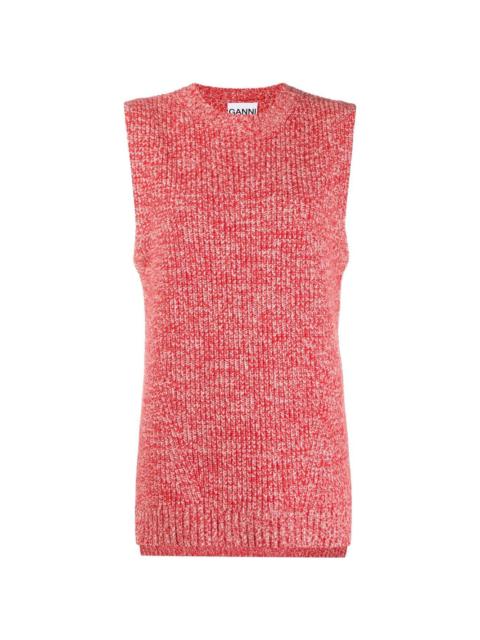 marled knitted vest top