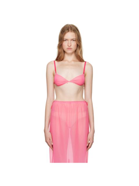 Carven Pink Sheer Bra