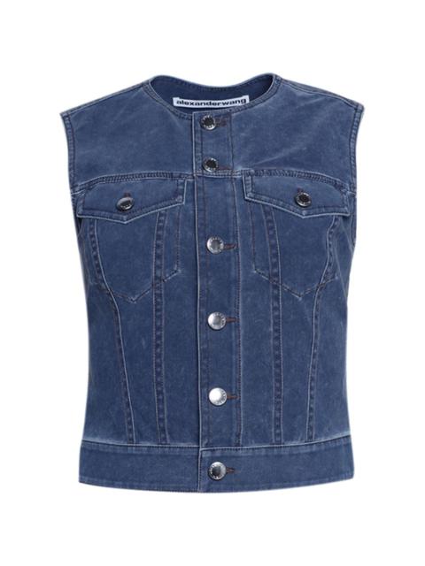 round-neck waistcoat