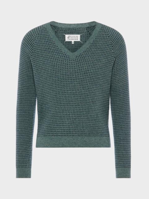 Wool-blend V-neck sweater