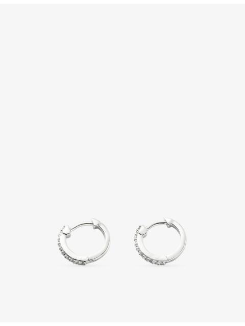 MISSOMA Classic Pave Huggies 925 Sterling Silver Hoop Earrings