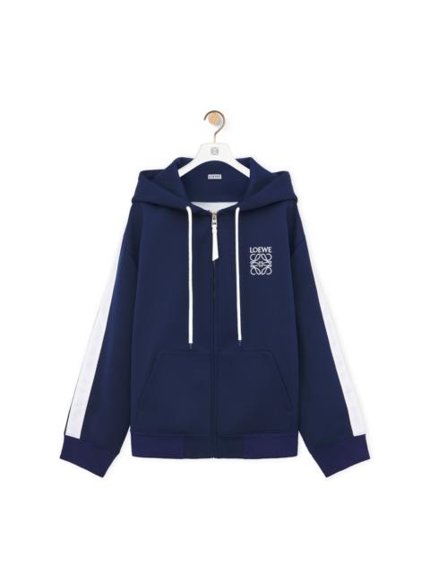 Hooded tracksuit jacket in technical jersey