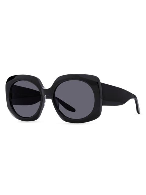 BARTON PERREIRA Women's x Sarah Hoover Delia 57MM Hexagonal Sunglasses - Noir