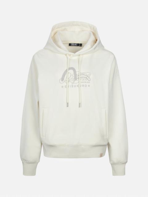 EVISU Seagull Print and Slogan Embroidery Oversized Hoodie
