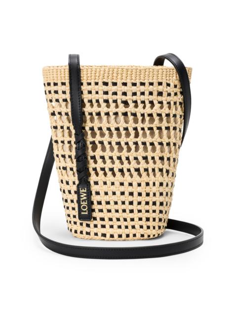 Loewe Women's x Paula's Ibiza Braided Raffia Bucket Bag - Natural Black