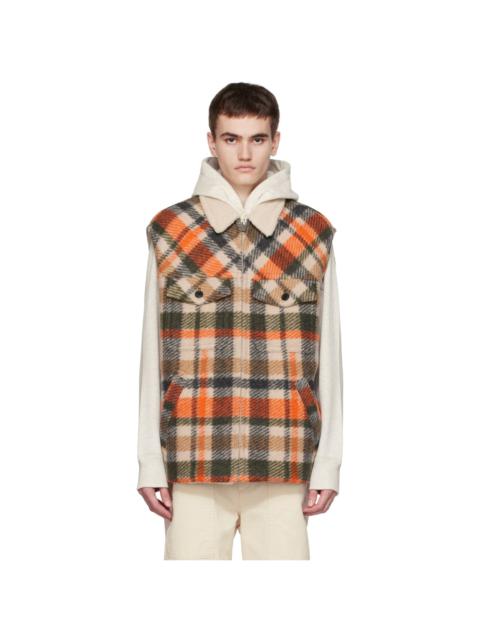 Isabel Marant Beige Orange Kiraneo Vest REVERSIBLE