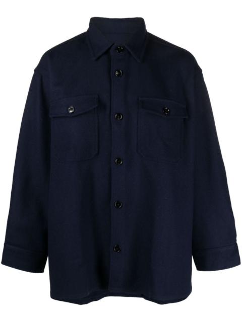 wool-blend shirt jacket