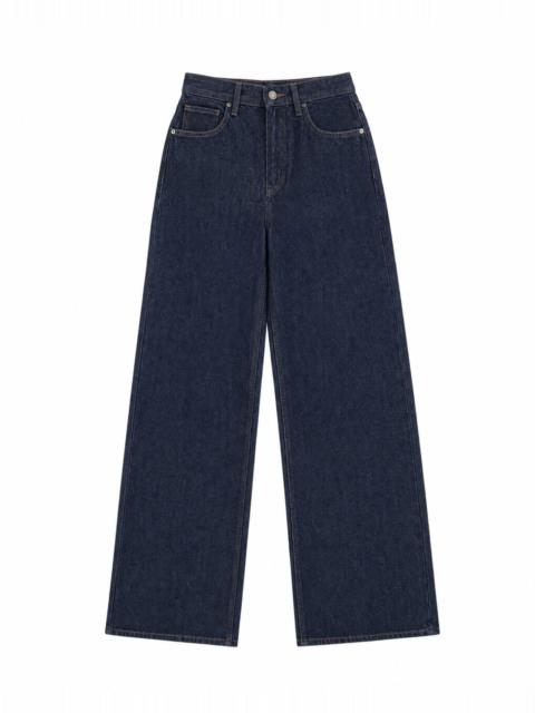 The Kooples DARK BLUE WIDE-LEG JEANS