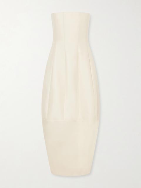 KHAITE Stela Wool And Silk-blend Midi Dress