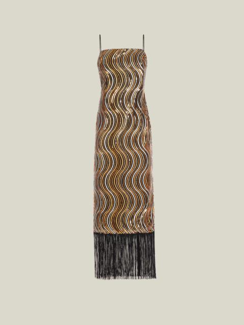 Taller Marmo Hemingway Disco Dress in Gold