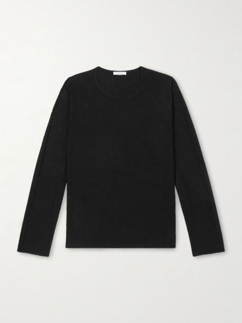The Row Eliaf Slub Camel Hair-Blend Sweater Black