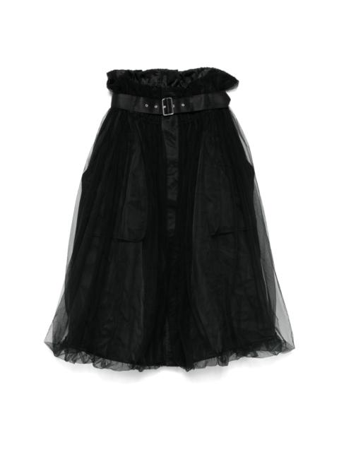Noir Kei Ninomiya belted midi skirt