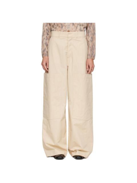GANNI Beige Suiting Trousers