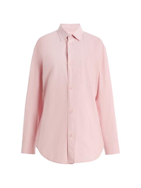 DARKPARK Anne Cinched Cotton-Poplin Shirt pink