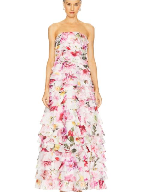 Aje. Fleur Pleated Gown