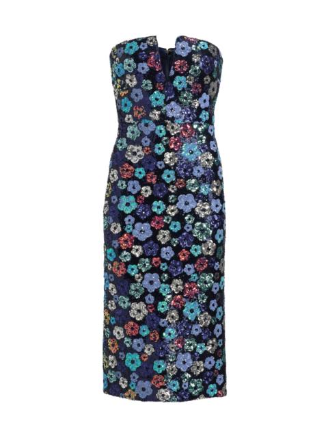 RAMY BROOK Women's Ella Floral-Sequinned Midi-Dress - Navy Sequin