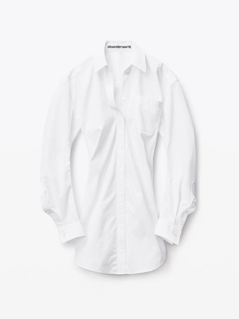 Alexander Wang DETACHED COLLAR SHIRTDRESS IN COTTON