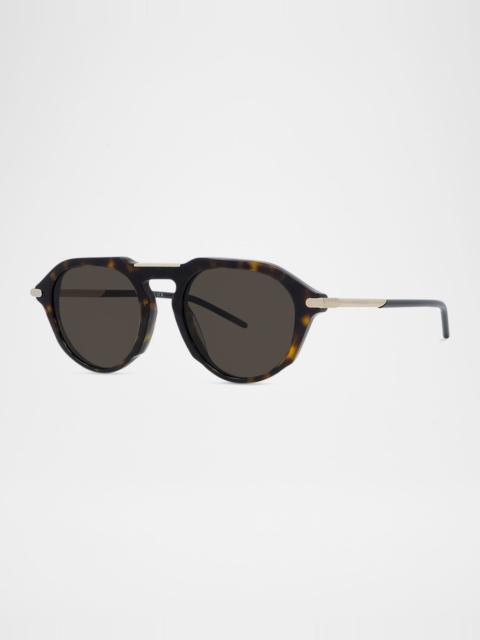 Givenchy Men's GV One Acetate and Nylon Round Sunglasses