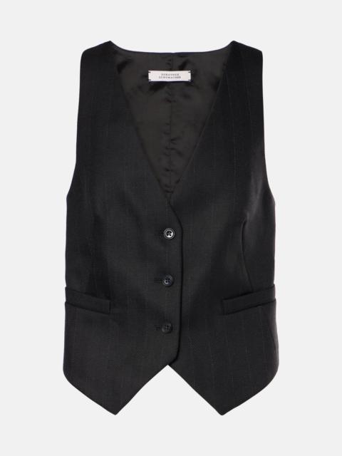 Modern Sophistication pinstripe wool vest