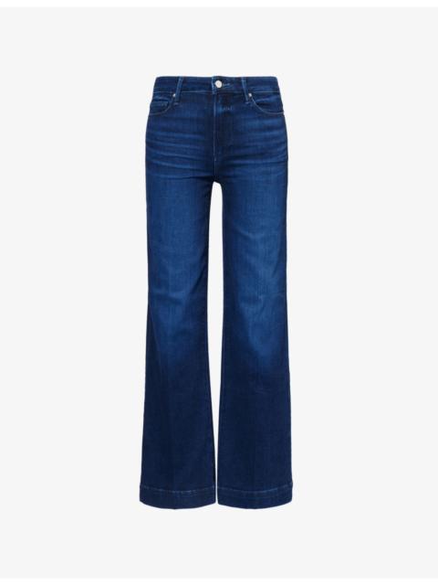 PAIGE "Leenah 32"" Slim-Fit Wide-Leg Denim Jeans"