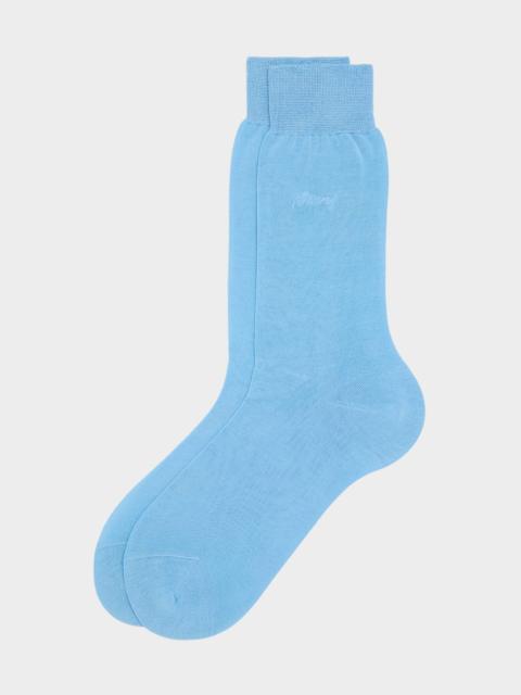 Brioni Men's Solid Crew Socks